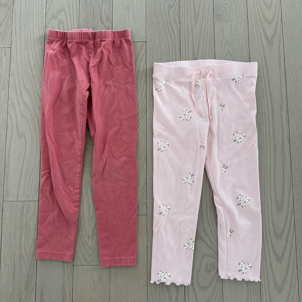 💞Pink and Floral Leggings Set